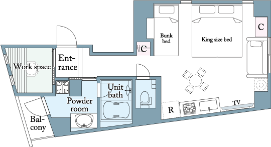 房间类型平面示意图